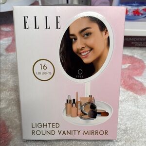 Elle Pink and White LED Vanity Mirror